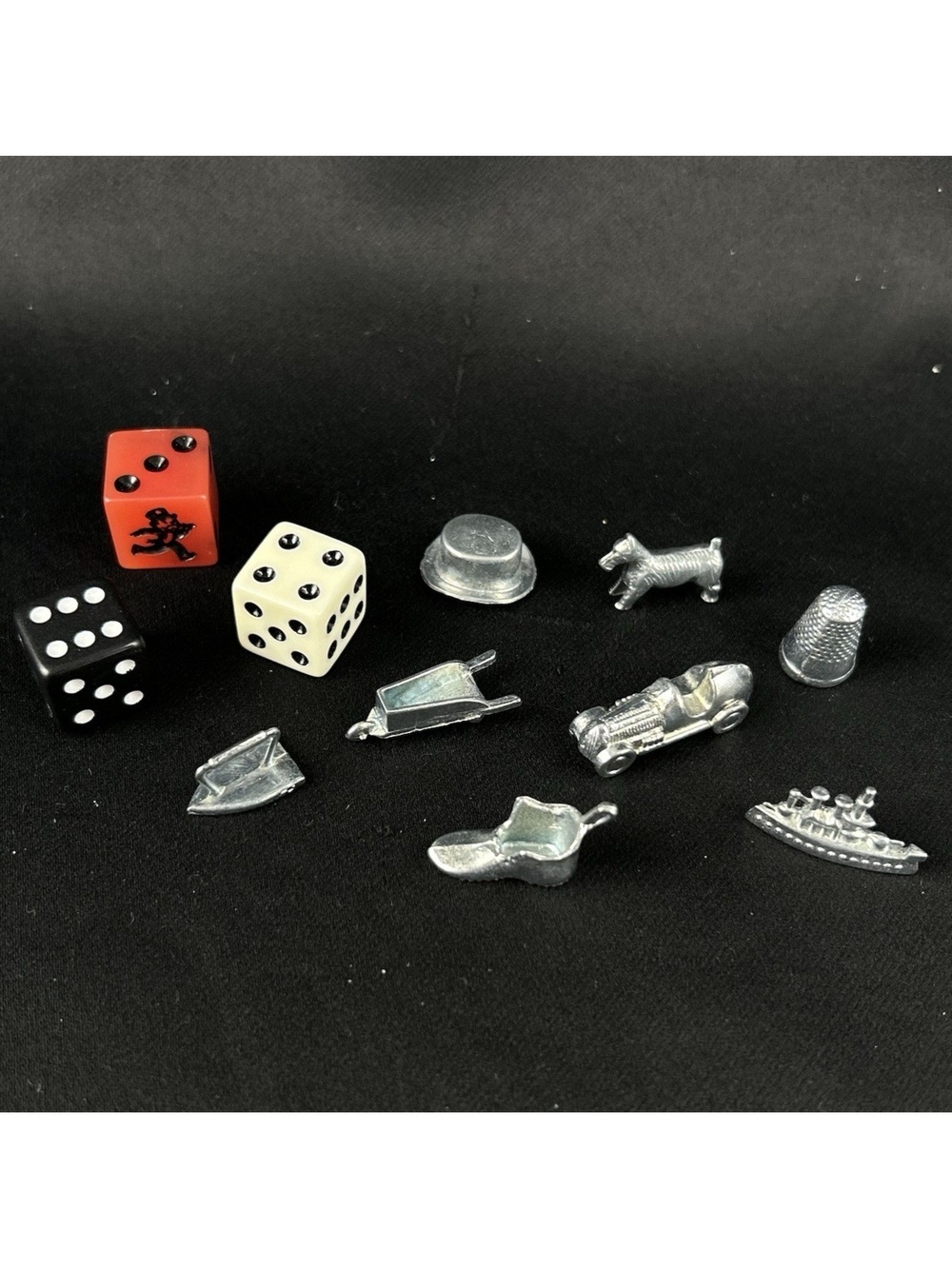 Parker Brothers Monopoly Dice & Player Tokens Dog, Thimble, Boat, Car & More